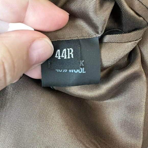 Jos. A. Bank Executive Collection Silk Wool Blend Brown Houndstooth Blazer 44R - Picture 5 of 8